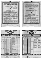 Agfa Belichtungstafel komplett
